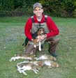 4 mo. old pup runs hare to the gun.
